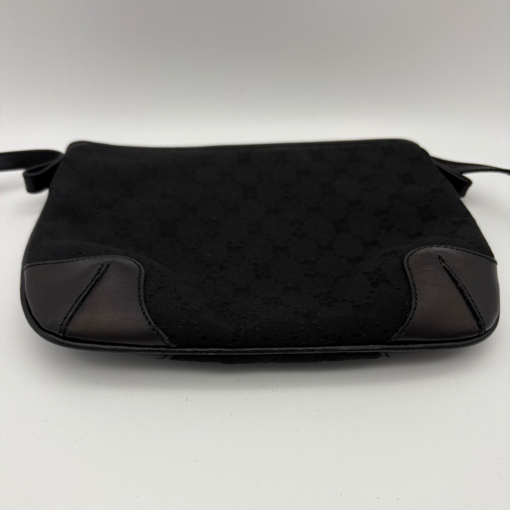 Nina Ricci Vintage Black Canvas Crossbody Purse with Leather Accents/Strap - Picture 6 of 11